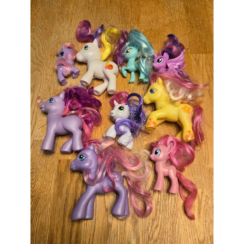 My Little Pony Figure Lot Mixed Generations G3 G4 Pinkie Pie Rarity Lyra 8pc